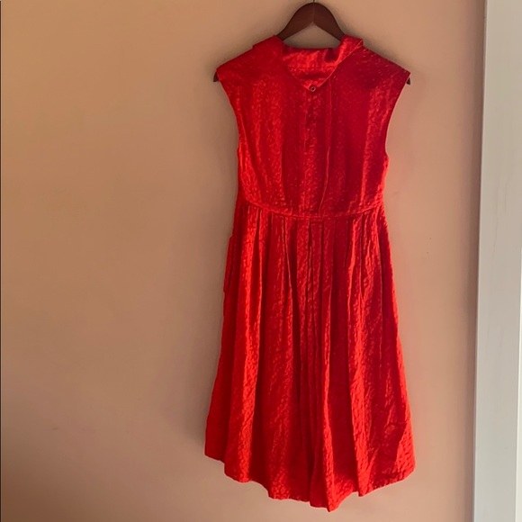 Red Button Up Dress - Picture 7 of 10